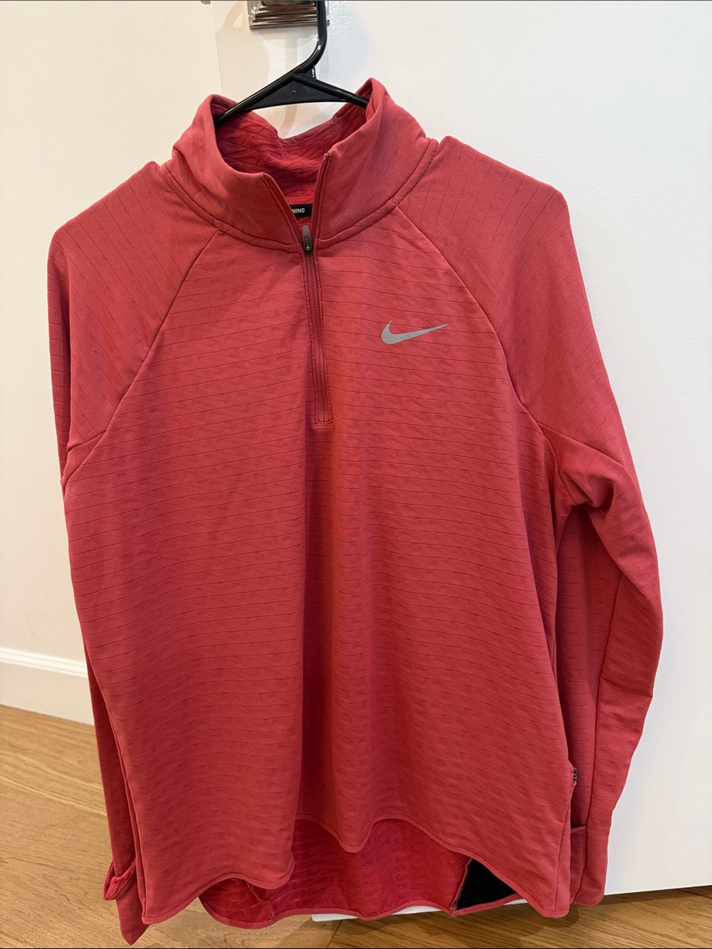 Nike Women’s Coral Red Half-Zip Performance Sweater, L